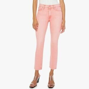 Mother The mid-rise Dazzler Ankle jean in Sunset Coral 24 NWT Soft Girl